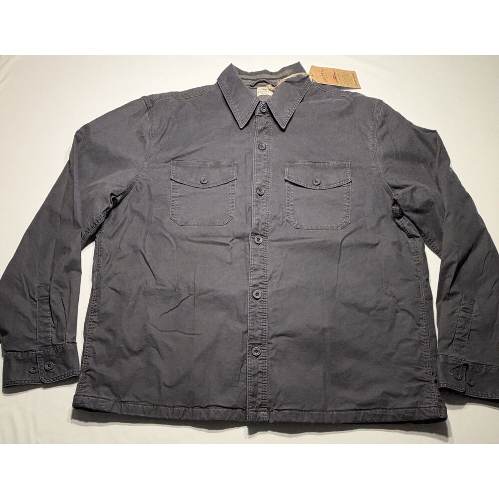 Faherty Lakeside CPO Button Jacket Mens Size XL Washed Charcoal MOF2503 NWT New